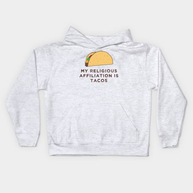 Tacos Cult Kids Hoodie by theunderfold